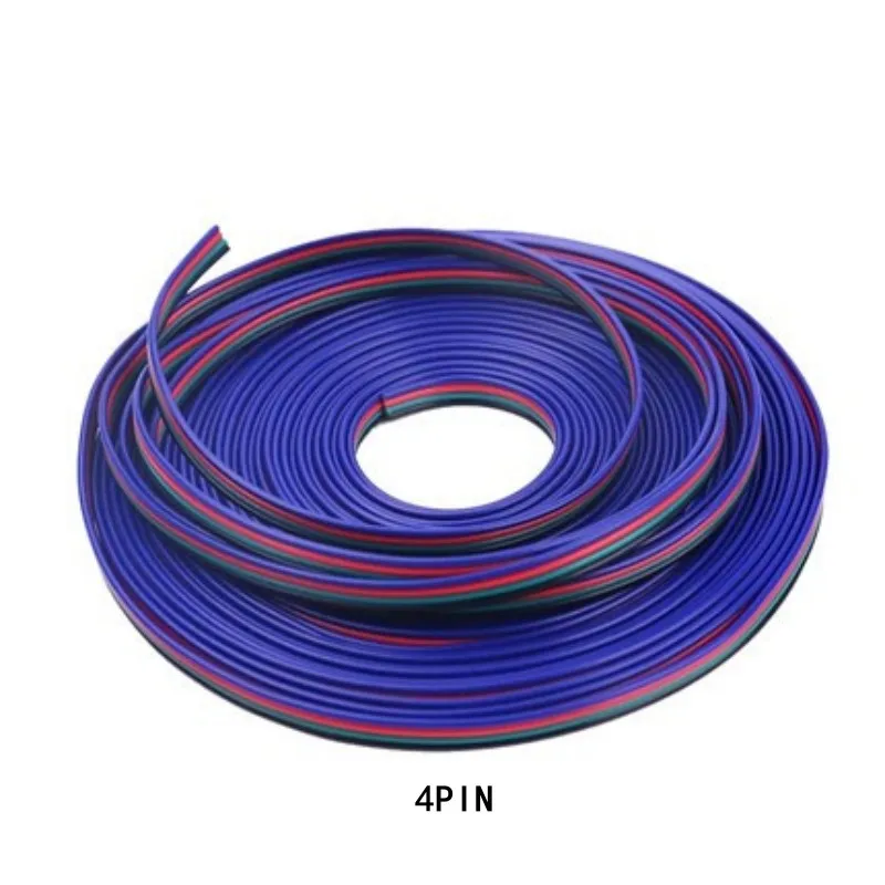 22awg 2pin 3pin 4pin 5pin 6pin Extension Electric Wire 5050 3528 RGB RGBW RGBWW RGBCCT LED Strip Extend Cable Connector