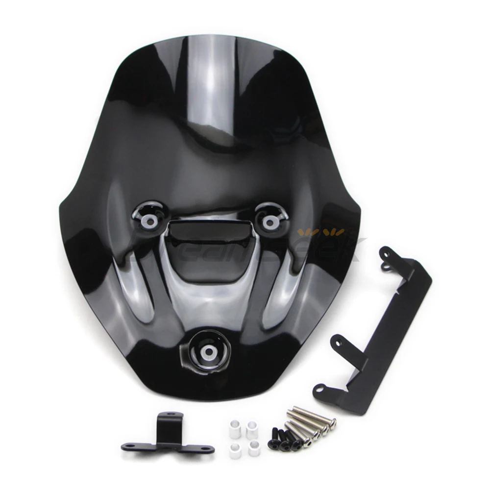 Black Windshield Touring Windscreen for Ducati Diavel V4 2023 2024 Motorcycle Front Air Wind Deflector Fairing Shield Plastic