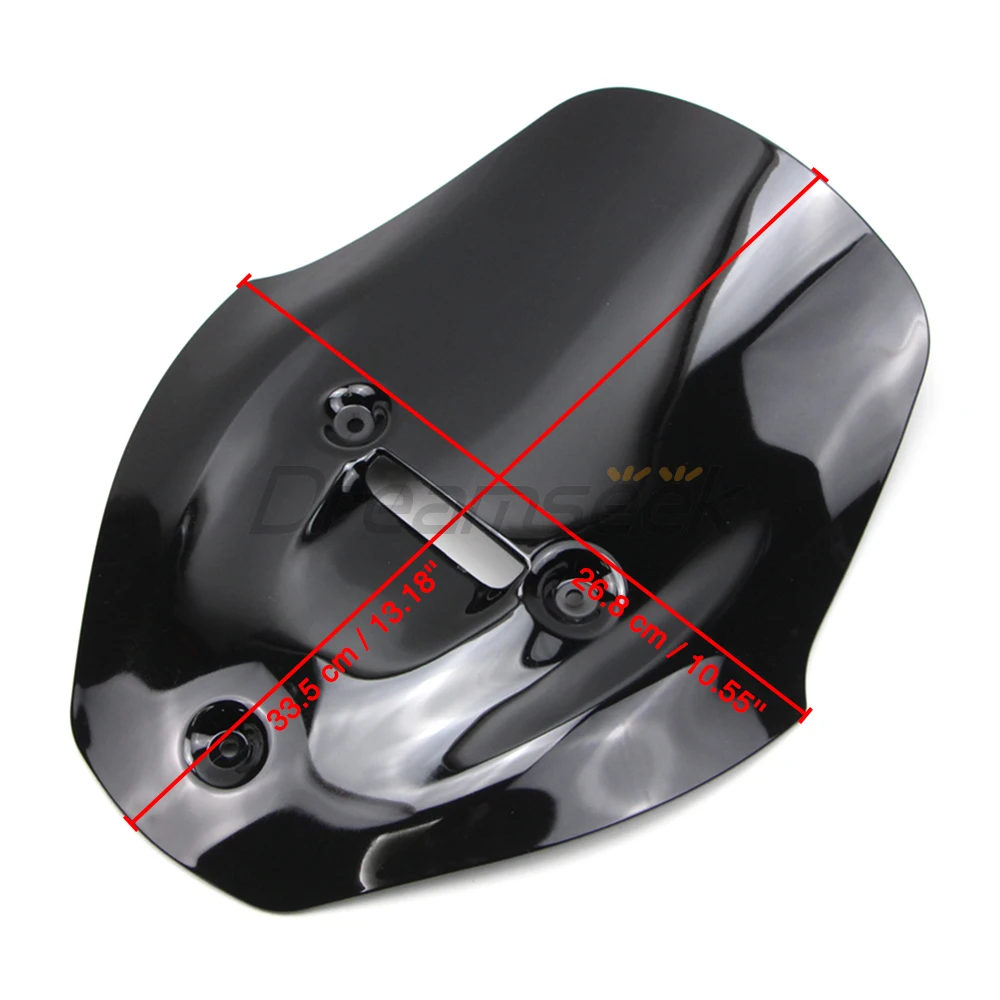 Black Windshield Touring Windscreen for Ducati Diavel V4 2023 2024 Motorcycle Front Air Wind Deflector Fairing Shield Plastic