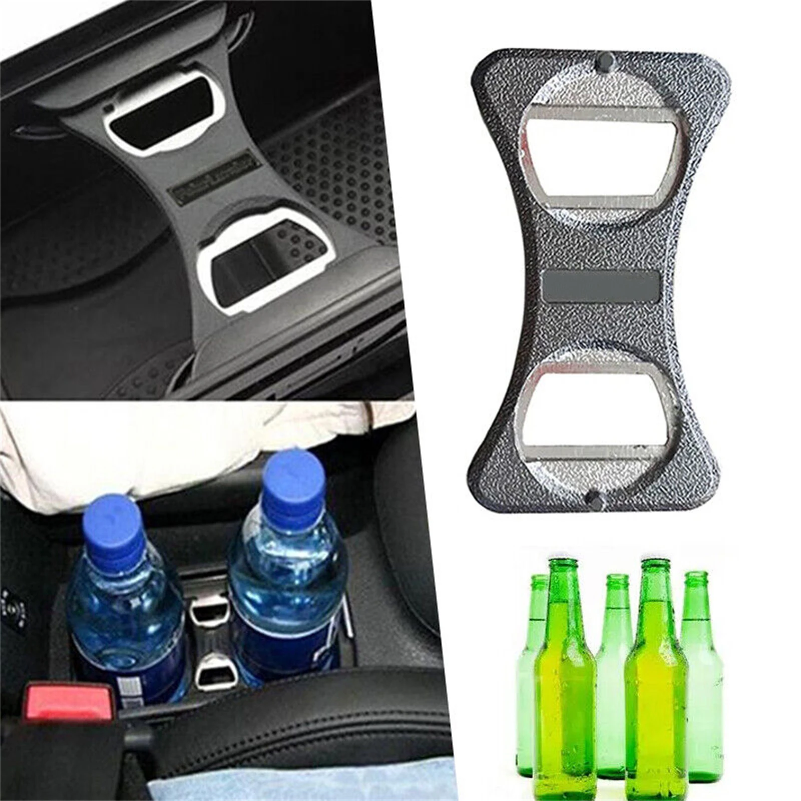 Stainless Steel Beer Bottle Opener With Drink Cup Holder Divider For VW GOLF JEETA MK5 MK6 GTI R3 Bottle Opener Car Accessories