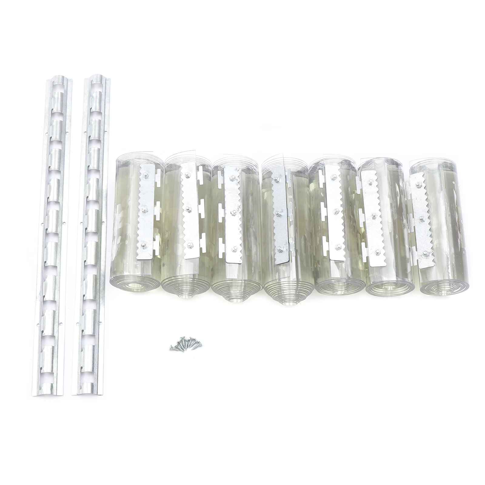 7x PVC Strip Curtain Vinyl Door Strips 18x200cm Vinyl Door Curtain 7 Strips for Porch Balcony