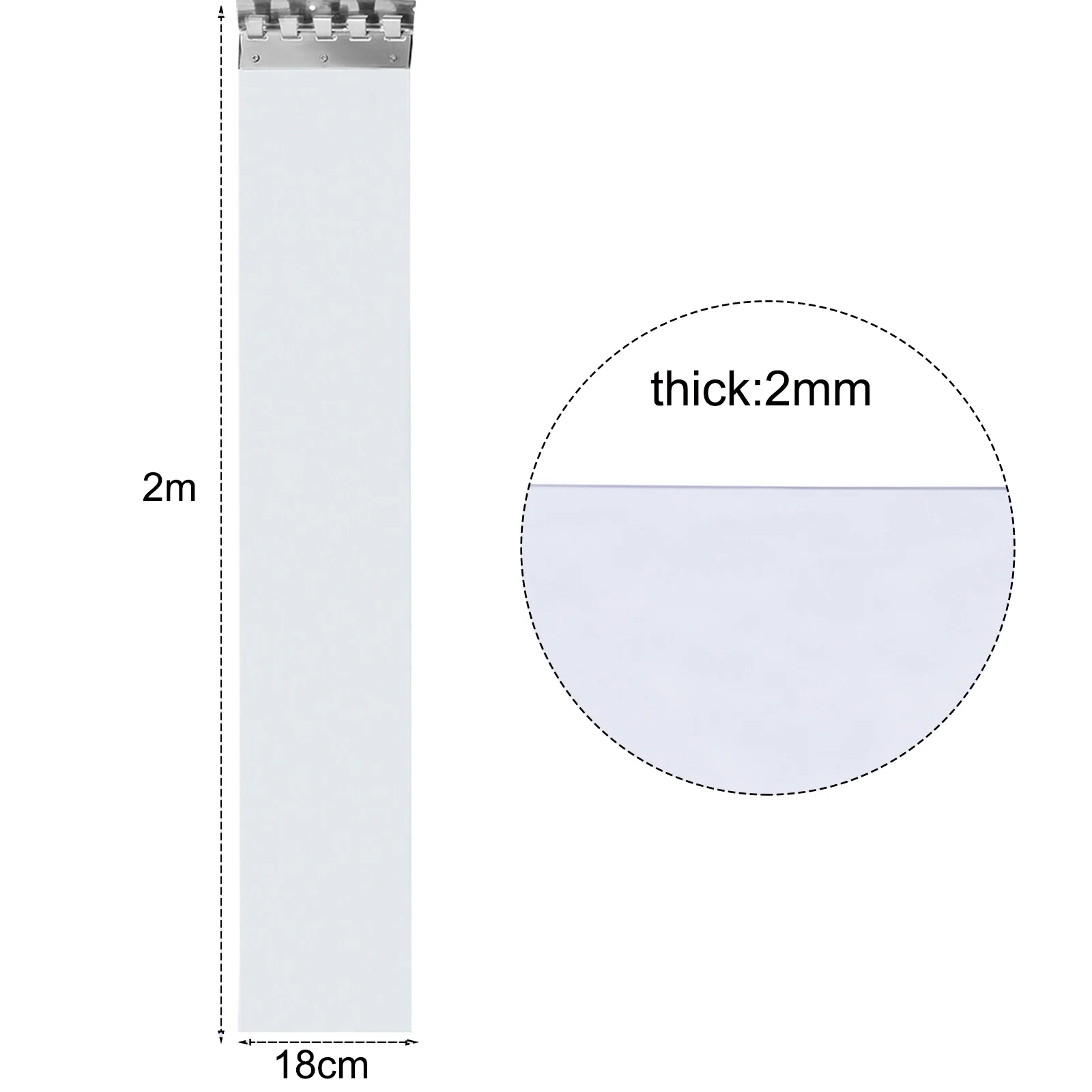 7x PVC Strip Curtain Vinyl Door Strips 18x200cm Vinyl Door Curtain 7 Strips for Porch Balcony