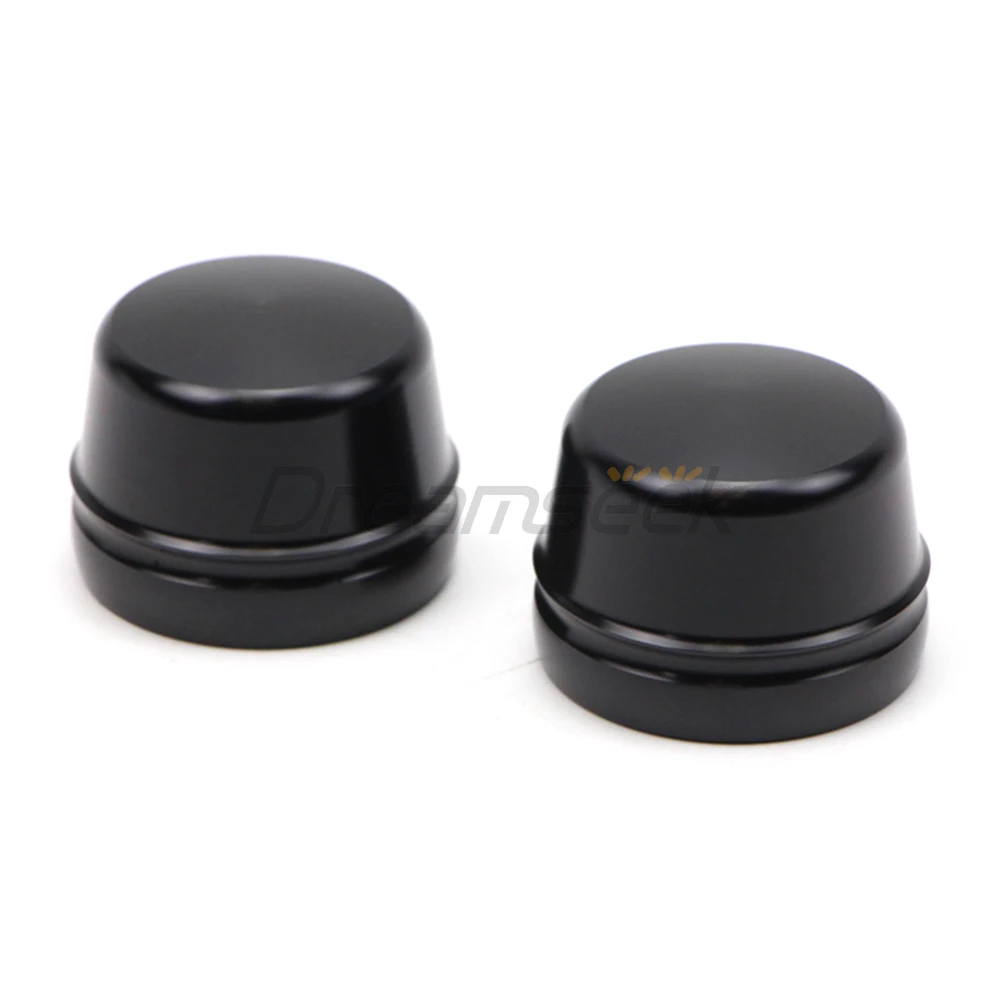 Front Axle Wheel Nut Cover for Harley Dyna Street Bob FXDL 2004-2007 Harley Touring Road King 2000-2007 Black Cap CNC Aluminum