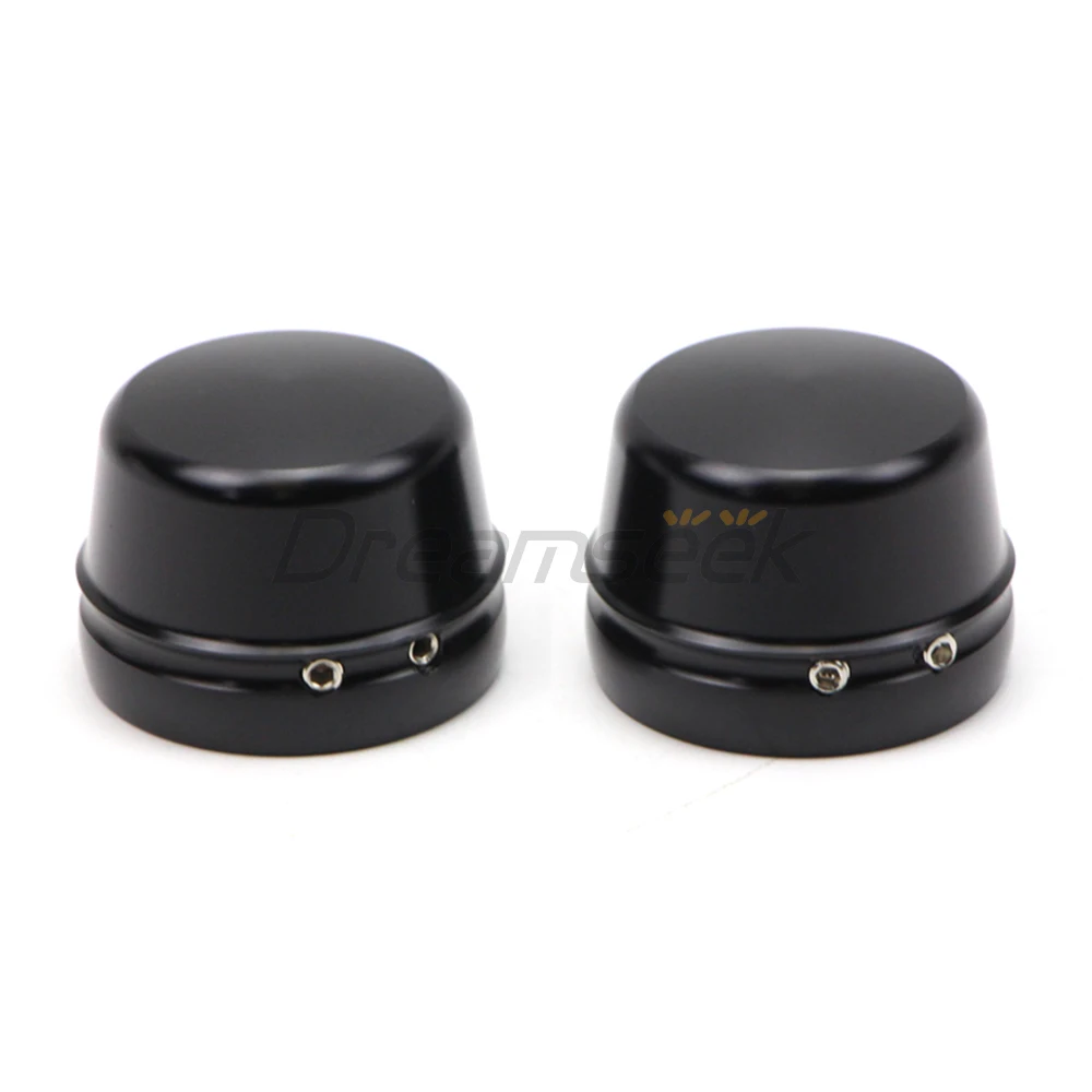 Front Axle Wheel Nut Cover for Harley Dyna Street Bob FXDL 2004-2007 Harley Touring Road King 2000-2007 Black Cap CNC Aluminum