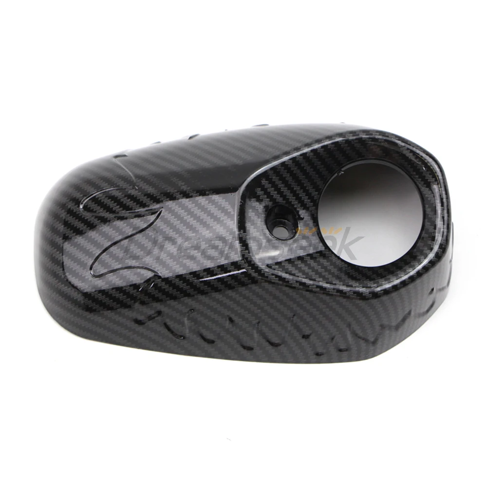 Motorcycle Tail Rear Exhaust Pipe Cover for Yamaha XMAX 125 / XMAX 250 / XMAX 300 2017-2023 Muffler Protector Guard Carbon Style