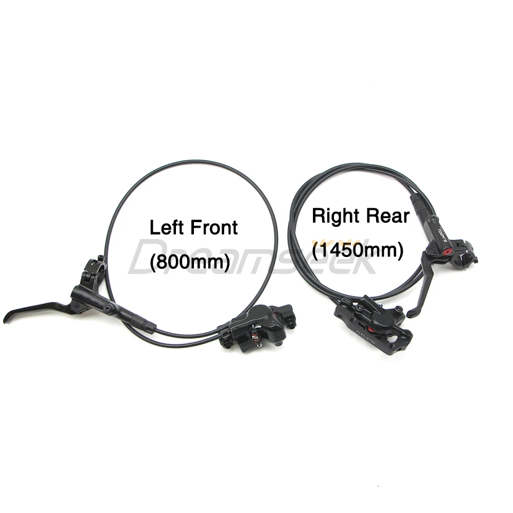 Bicycle Hydraulic Disc Brake Set 800/1450mm MTB Mountain Bike Oil Brakes Front Rear W/ 160mm Rotor Lever Caliper Aluminum Alloy