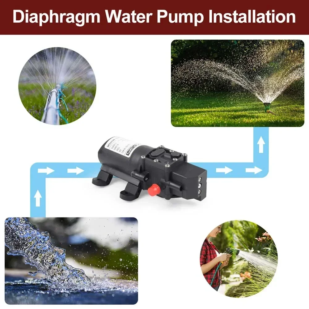 12V Water Pump Caravan Camper Motorhome High Pressure Water Pump 6L/Min Caravan Wash Tool