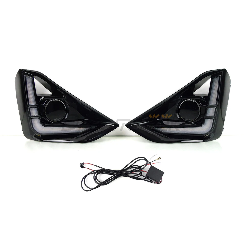 LED DRL Daytime Running Light for Isuzu D-max Dmax Facelift Model RG01 2023+ Fog Lamp w/ Sequential Dynamic Turn Signal Daylight