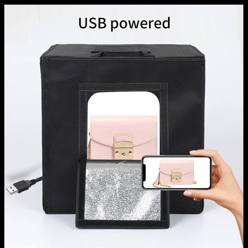 30cm Photography Tabletop Lightbox Desktop Portable Photo Studio Ring LED Light Box 5pc Color Backgrounds Soft Shooting Tent Box
