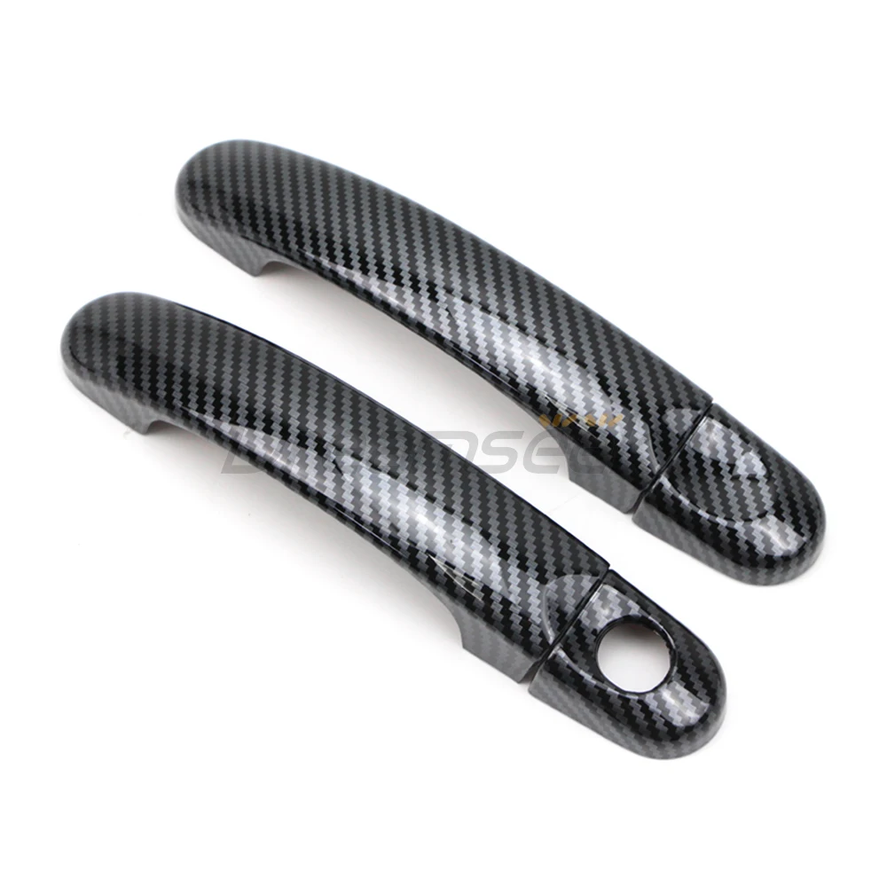 8PCs Carbon Fiber Pattern Door Handle Cover Decoration Set Trim For VW Volkswagen Transporter T5 T6 Touran Caddy Van 2004-2015
