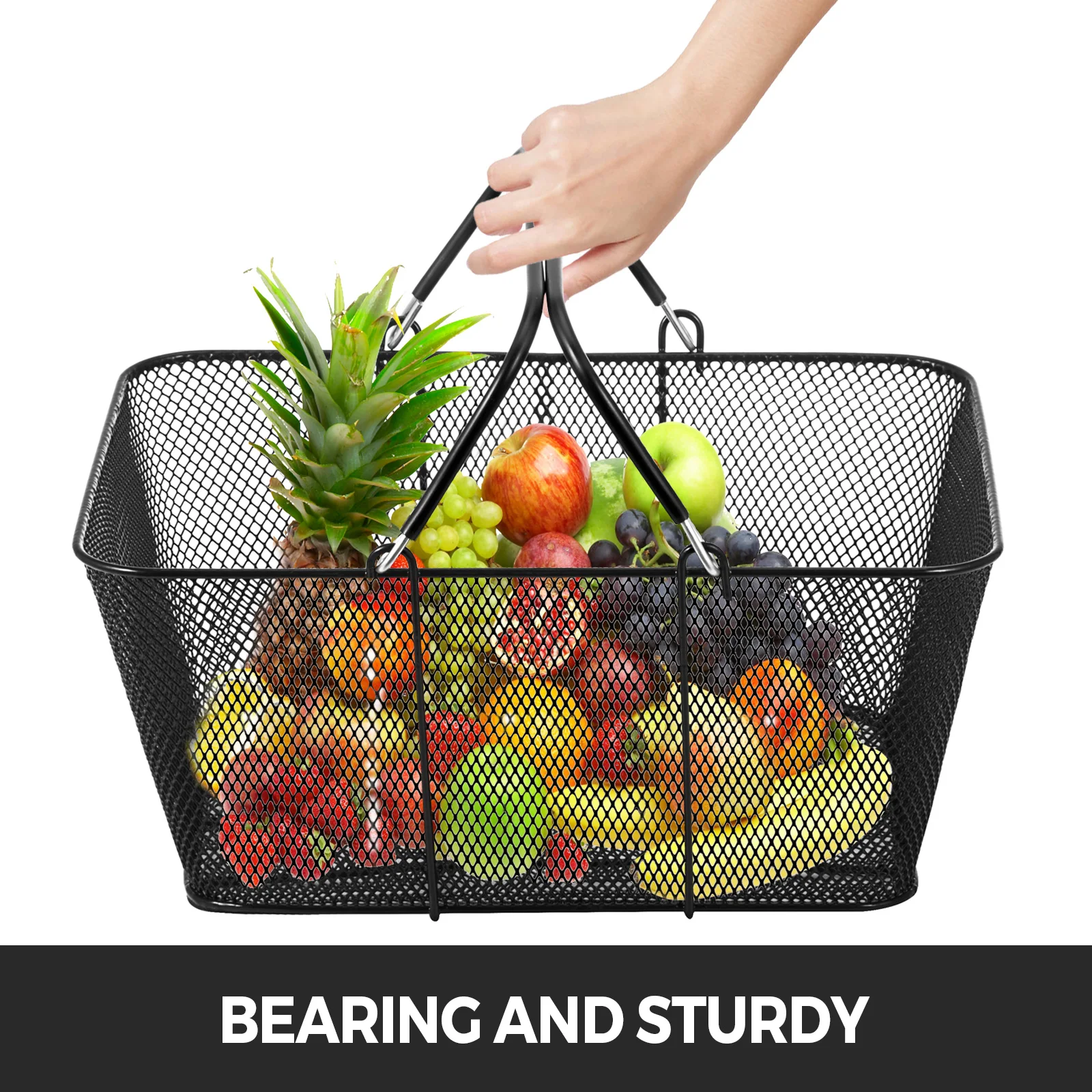 SucceBuy 12PCS Shopping Baskets Storage with Handles Grocery Mall Cart Kids Basket for Supermarkets Organizing Retail Stores