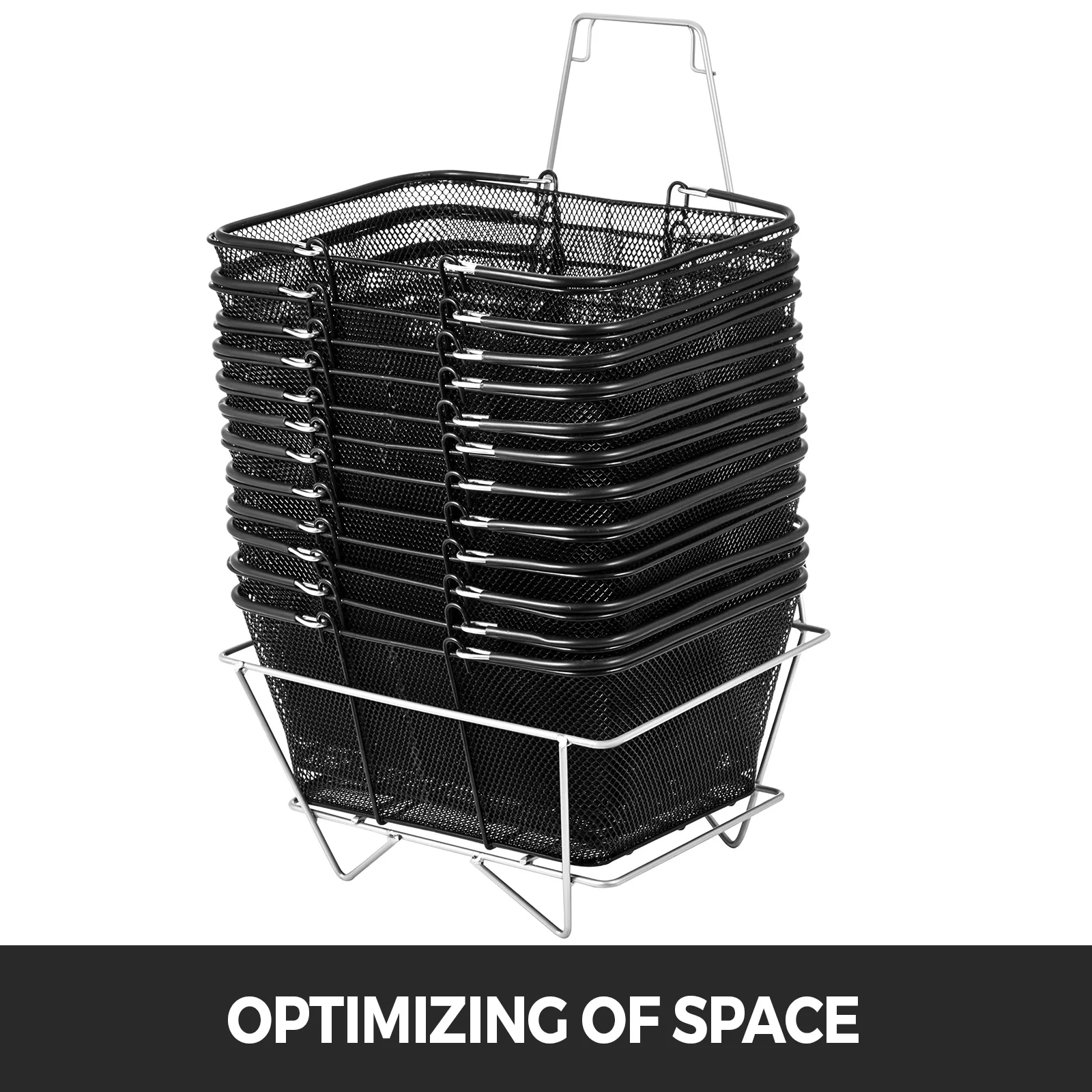 SucceBuy 12PCS Shopping Baskets Storage with Handles Grocery Mall Cart Kids Basket for Supermarkets Organizing Retail Stores