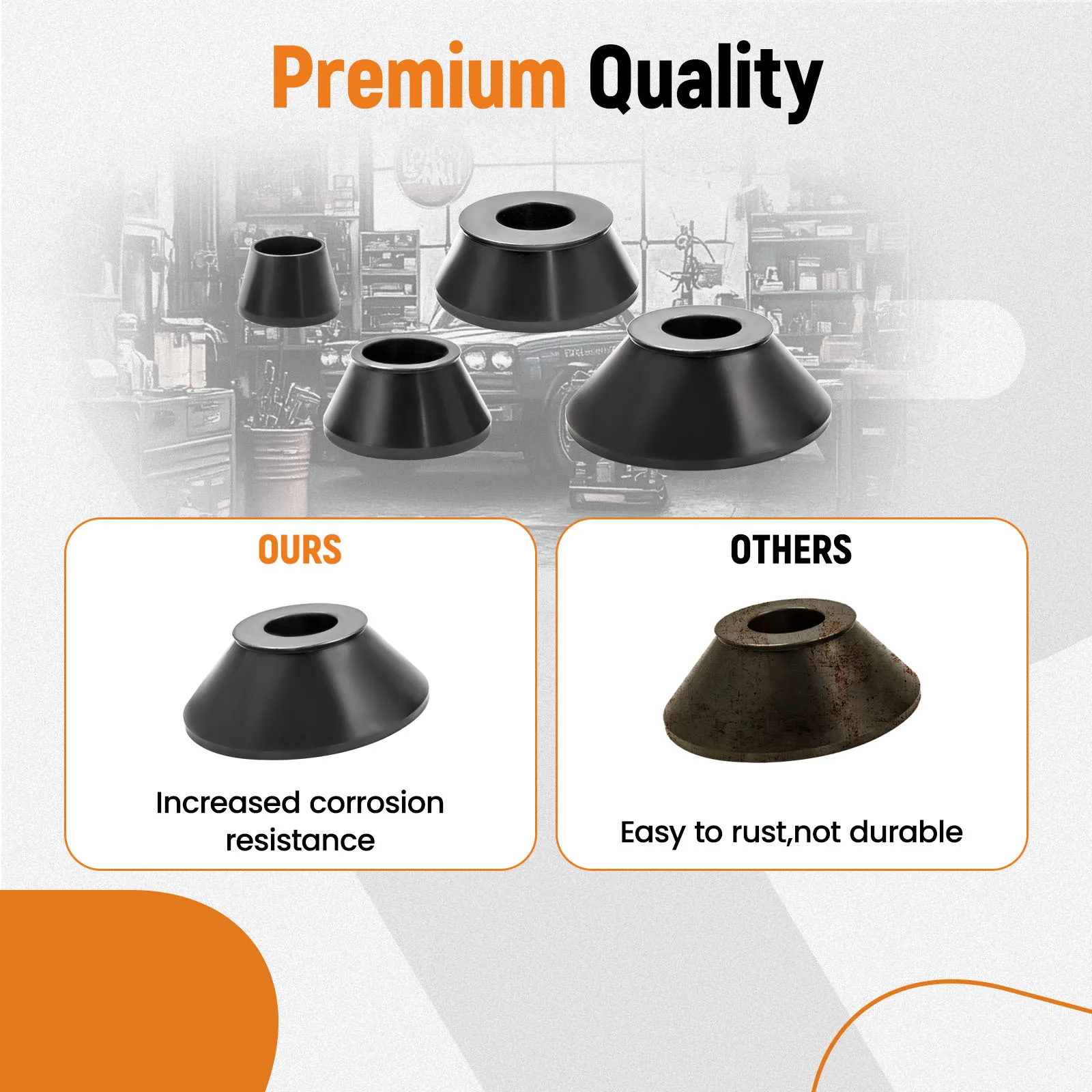 4Pcs Steel Wheel Balancer Standard Taper Cone Set for 40mm Shaft for Car Trucks SUV