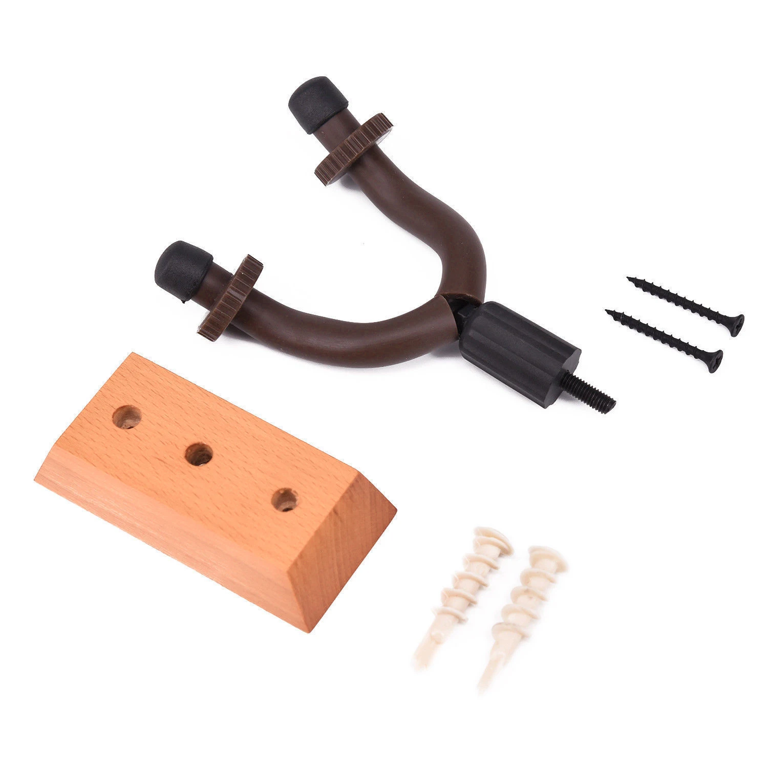 Wooden Wall Mount Guitar Hanger Hook Stand Holder Bracket for Any Guitar Bass Ukulele Banjo