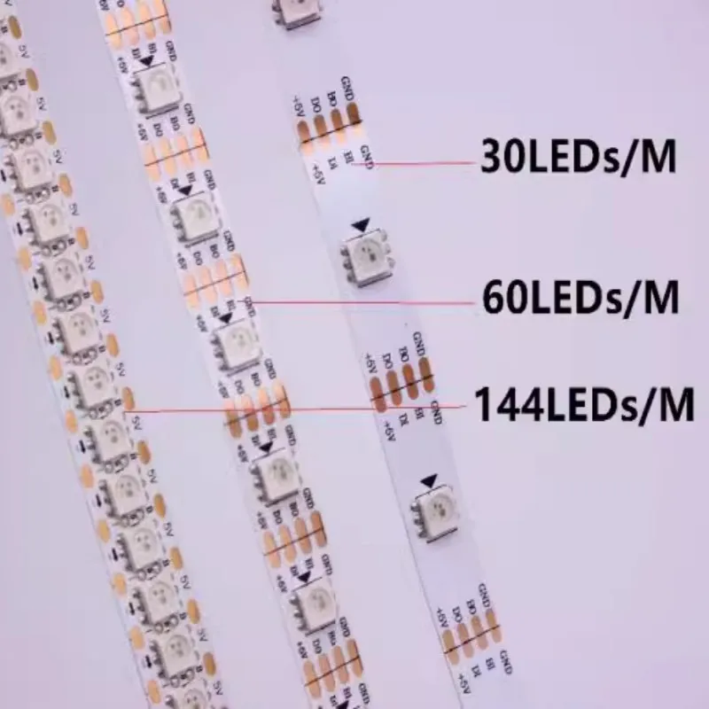 DC5V WS2813 LED Strip RGB Full Color Dual-signal Individually Addressable 30/60/144 Pixels/Leds/M WS2812B Updated Tape Light