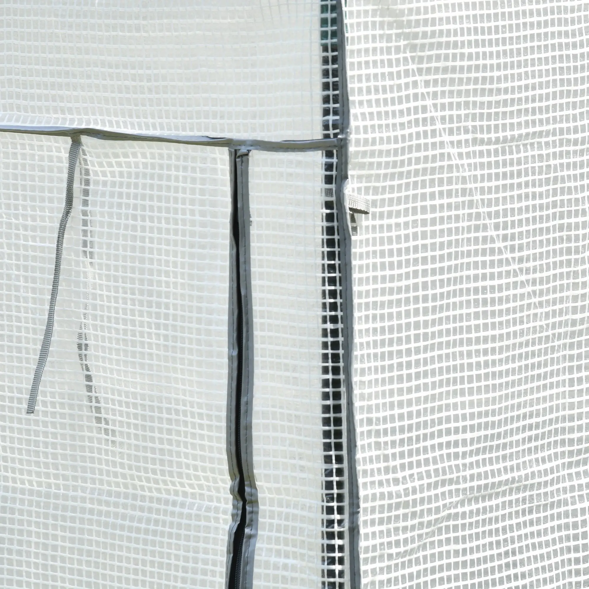 100X50X150Cm Greenhouse Pe Cover W/ Zipper Roll-Up Door Outdoor, White