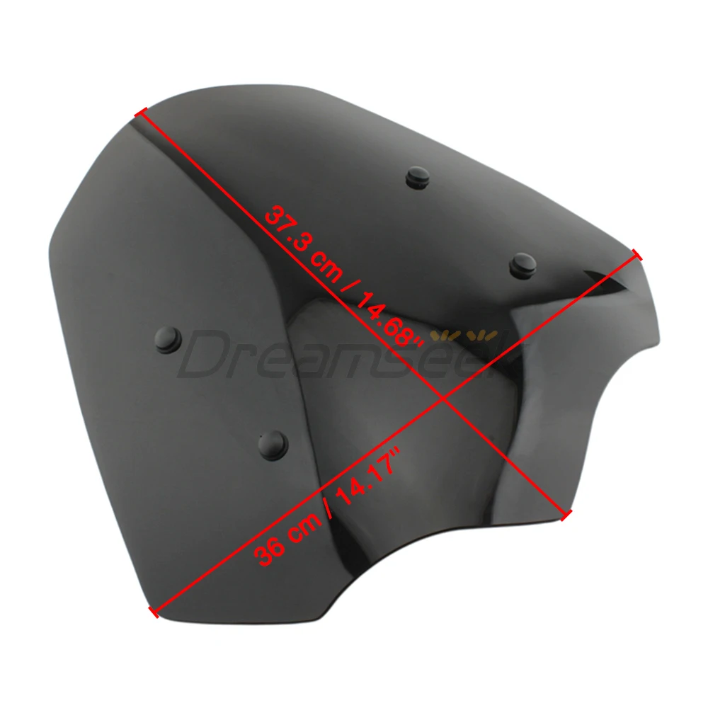 Front Fairing Windshield Windscreen for Triumph Rocket 3 3R 3GT 2019+ Motorcycle Wind Screen Wind Deflector with Bracket Black