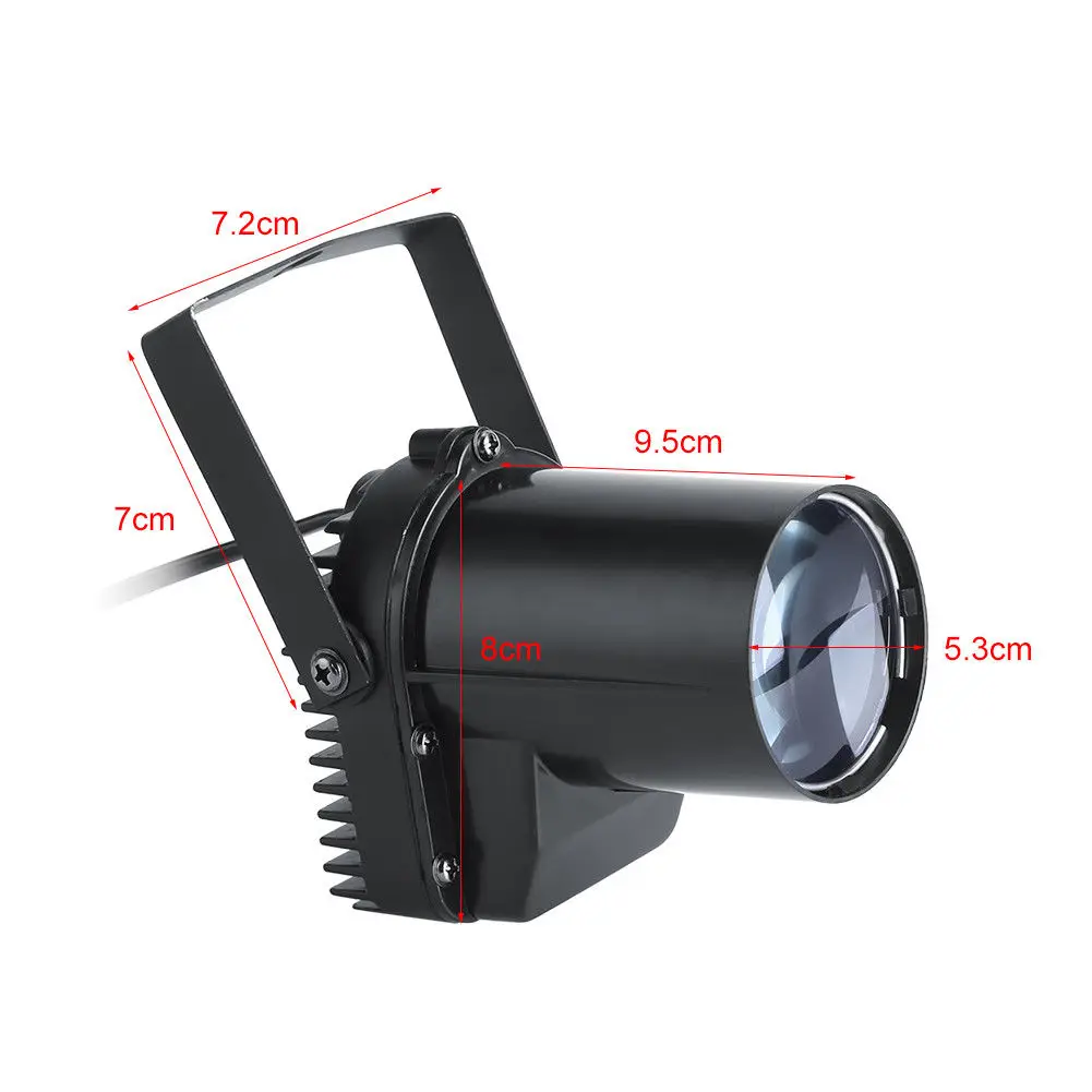 U'King 2PCS Mini LED Pinspot Beam Spotlight 5W Super Bright Lamp White Light Stage Lighting Effect for DJ Disco Party Bar Xmas