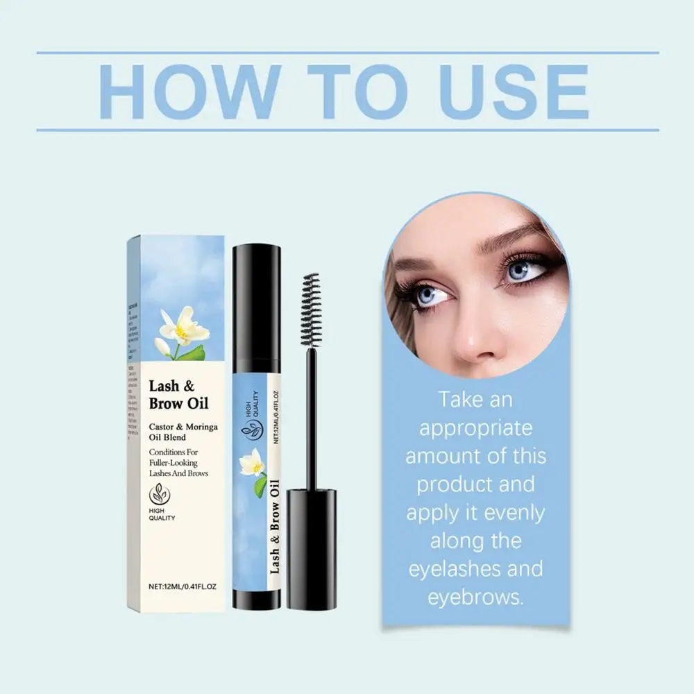 Lash Growth Oil Eyelash Nourishing and Growth Oil Portable Eyelash and Brow Oil Eyebrow Enhancer to Boost Lashes for Women