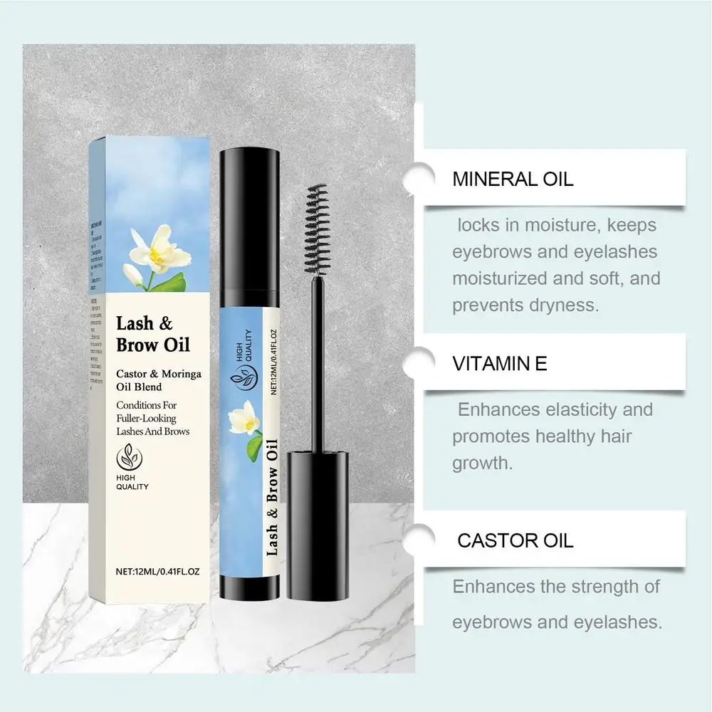 Lash Growth Oil Eyelash Nourishing and Growth Oil Portable Eyelash and Brow Oil Eyebrow Enhancer to Boost Lashes for Women