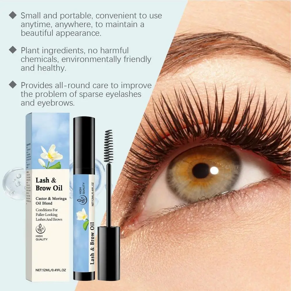 Lash Growth Oil Eyelash Nourishing and Growth Oil Portable Eyelash and Brow Oil Eyebrow Enhancer to Boost Lashes for Women