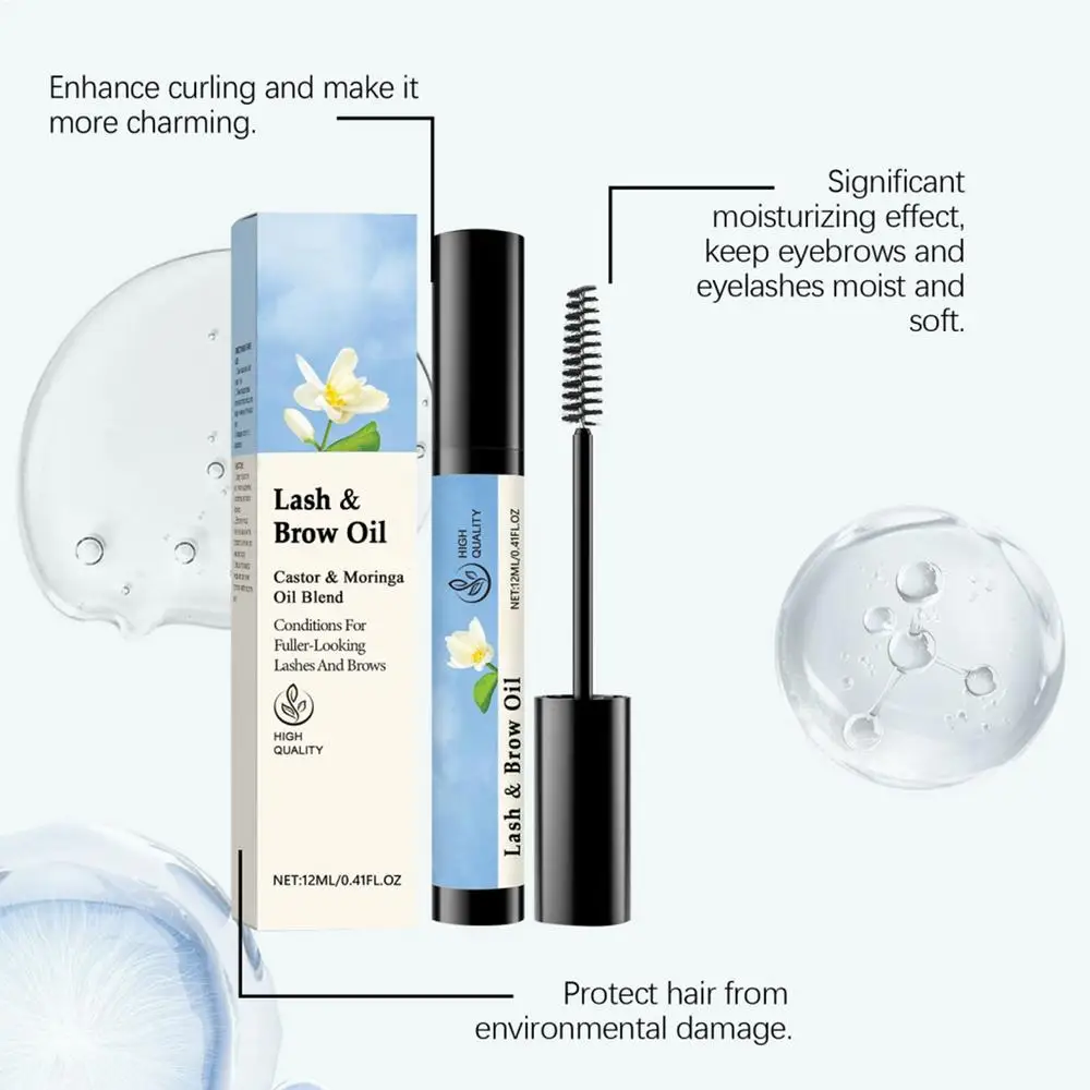 Lash Growth Oil Eyelash Nourishing and Growth Oil Portable Eyelash and Brow Oil Eyebrow Enhancer to Boost Lashes for Women