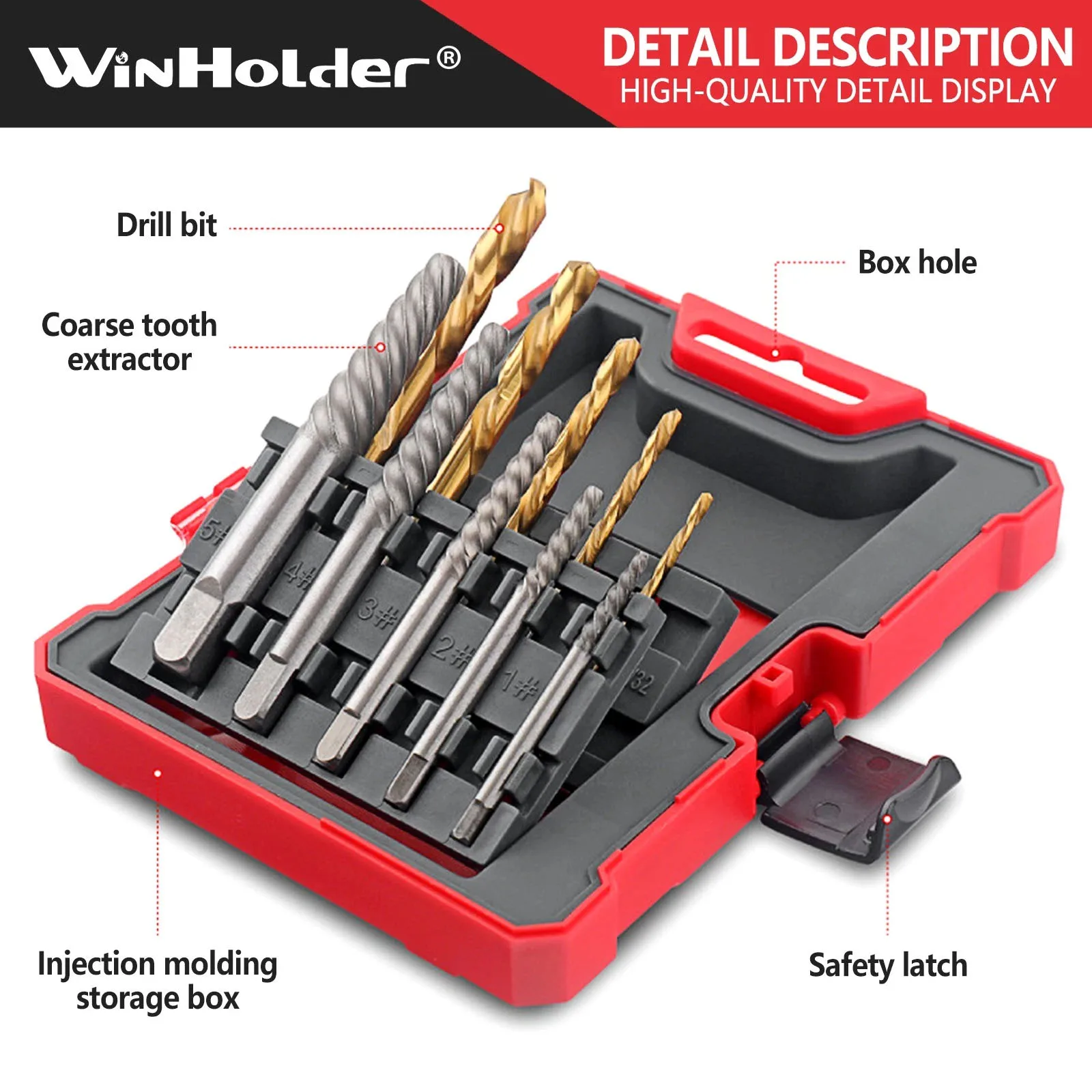16-Piece HSS Drill Bits Set and Broken & Damaged Bolt Screw Extractor Removal Tool with Case For Easy Out Screws, Studs & Bolts