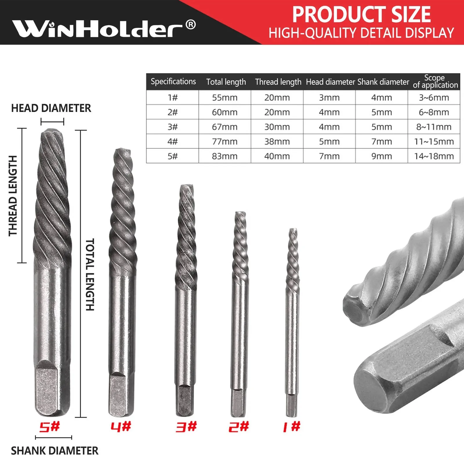 16-Piece HSS Drill Bits Set and Broken & Damaged Bolt Screw Extractor Removal Tool with Case For Easy Out Screws, Studs & Bolts