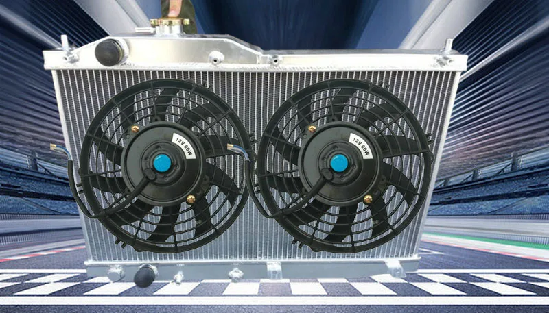 Aluminum Radiator + fans For Honda S2000 S 2000 00-09 00 01 02 03 04 05 2001 2002 2003 2004 2005 2006 2007 2008 2009