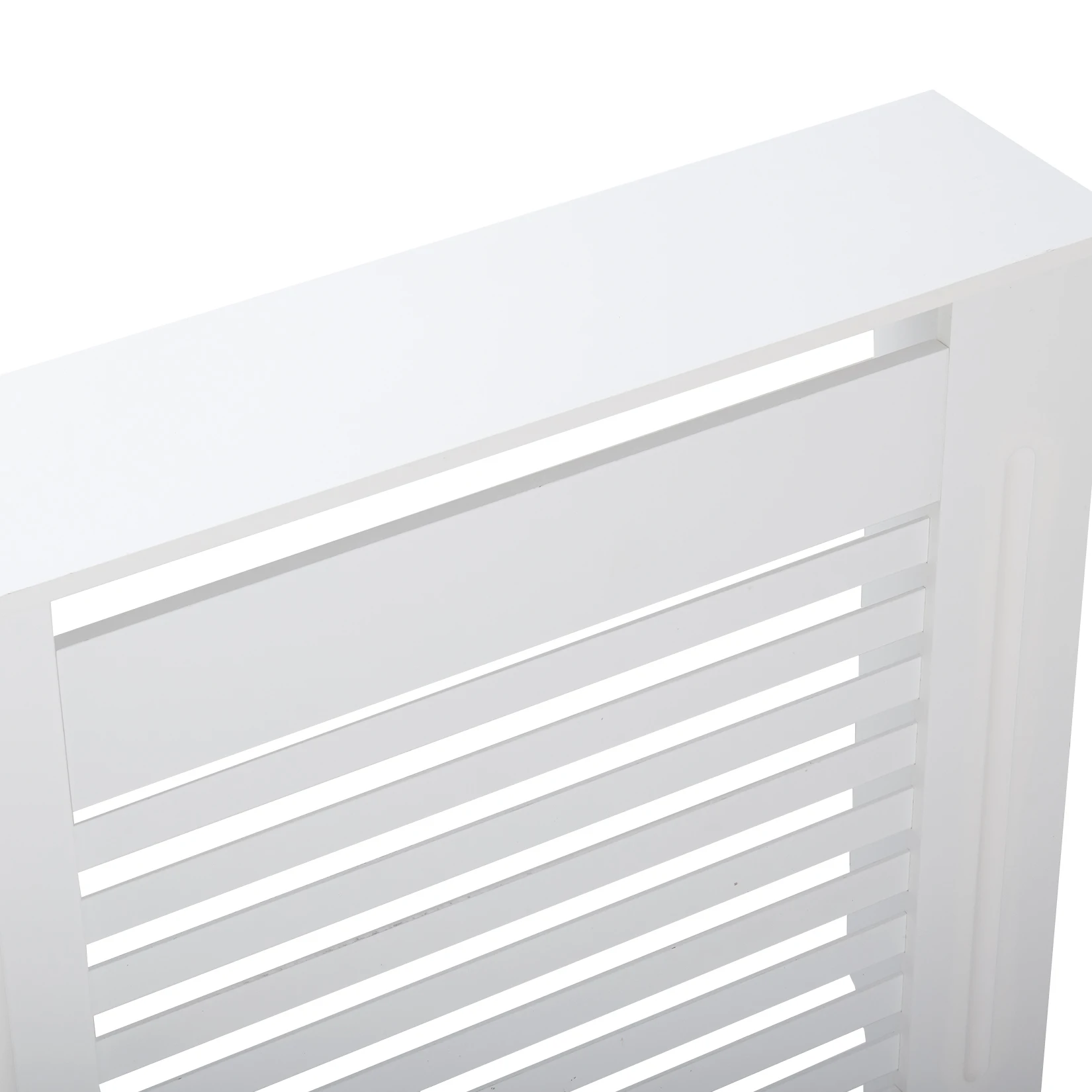 Radiator Cover Wood Cabinet White Horizontal Slat Heater Covers Modern Tall Radiator Shelf