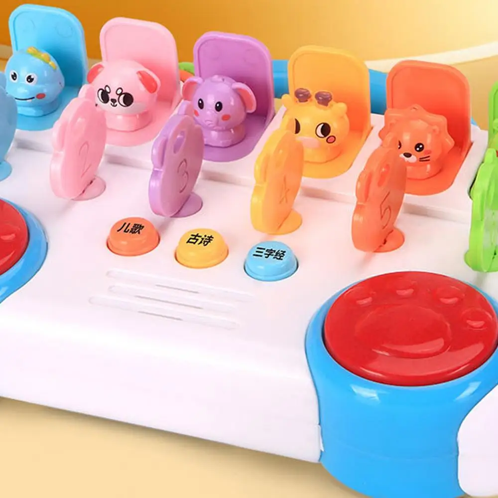 Animal Popping Game Baby Musical Toys Interactive Popping Animal Musical Toys Educational Color Sorting Toys For 1-3 Year Old