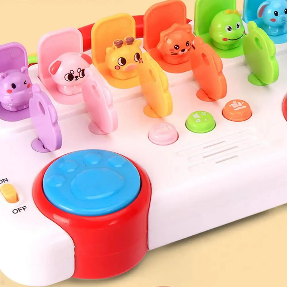 Animal Popping Game Baby Musical Toys Interactive Popping Animal Musical Toys Educational Color Sorting Toys For 1-3 Year Old