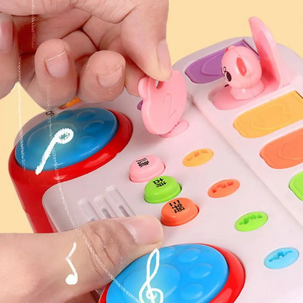 Animal Popping Game Baby Musical Toys Interactive Popping Animal Musical Toys Educational Color Sorting Toys For 1-3 Year Old