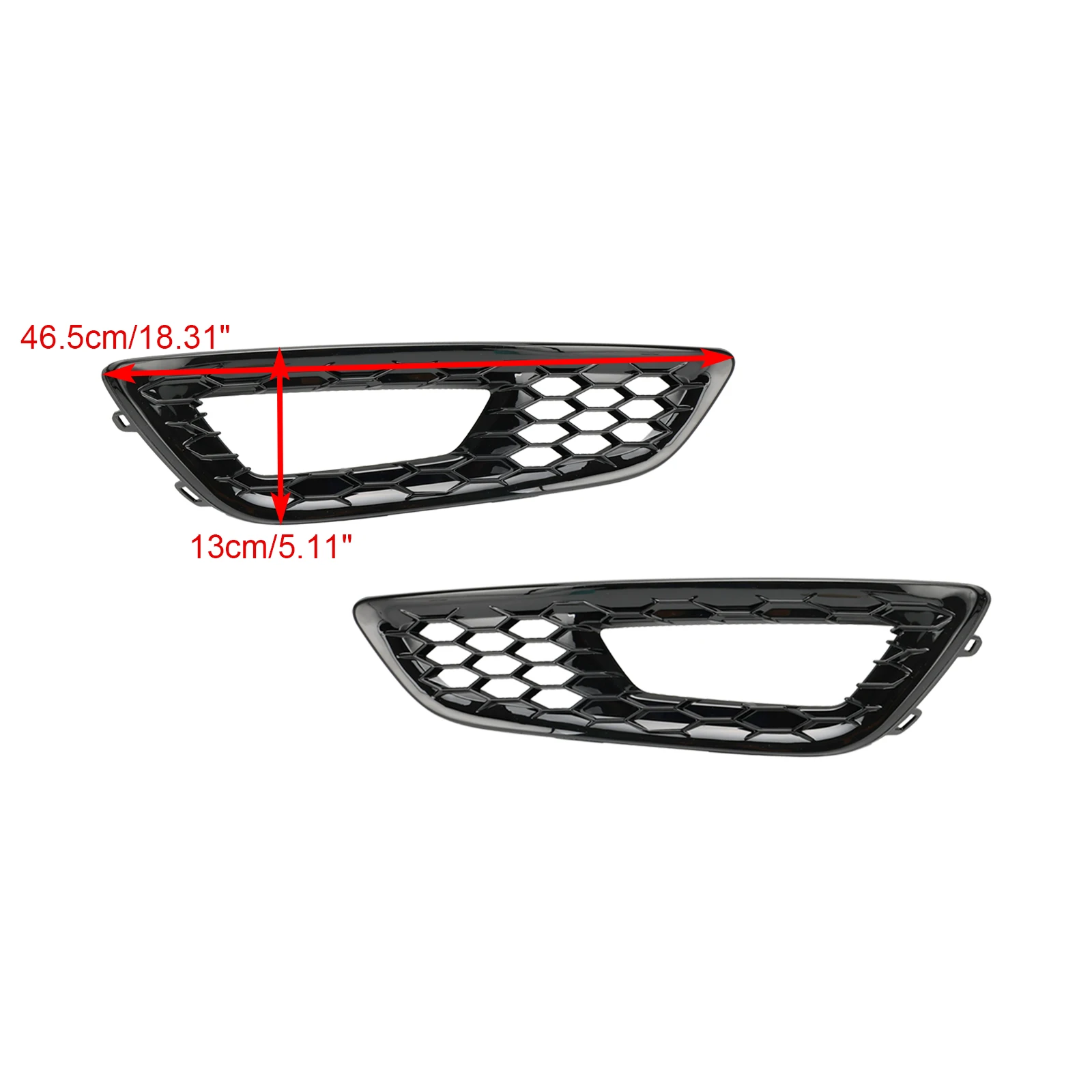 Artudatech 2PCS Front Bumper Fog Light Lamp Cover Bezel Grille fit for Ford Focus 2015-2018 2016 2017
