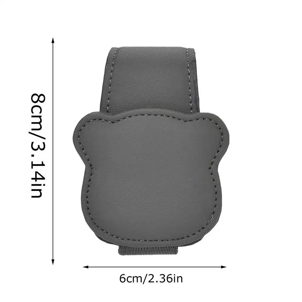 Car Sunglasses Holder Car Magnetic Leather Clip Card Ticket Holder Auto Sun Visor Glasses Box Decoration Accessories Universal