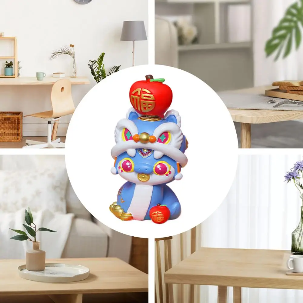 Chinese New Year Snake Figurine Cartoon Snake Sculpture Table Collectible Miniature Chinese Snake Figurines 2025 Year Of The