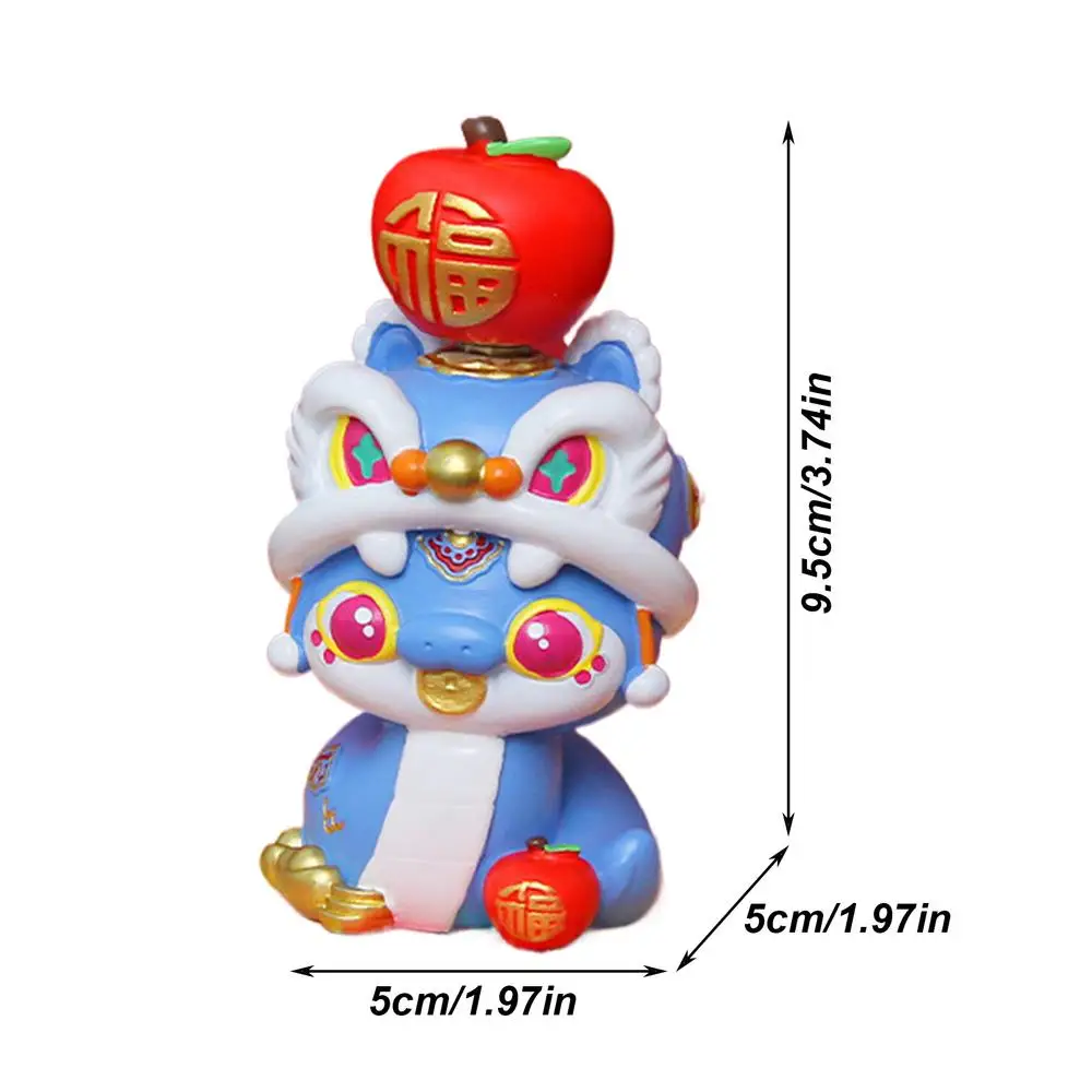 Chinese New Year Snake Figurine Cartoon Snake Sculpture Table Collectible Miniature Chinese Snake Figurines 2025 Year Of The