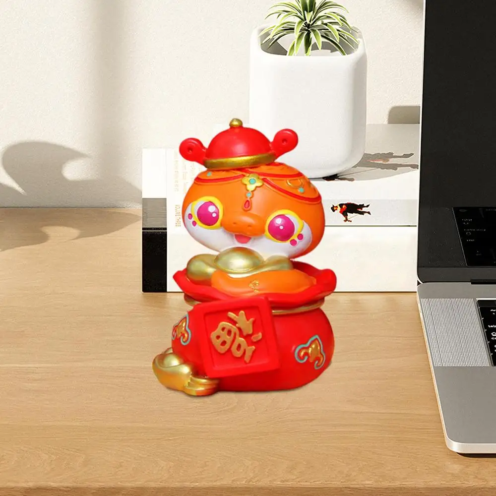 Chinese New Year Snake Figurine Cartoon Snake Sculpture Table Collectible Miniature Chinese Snake Figurines 2025 Year Of The