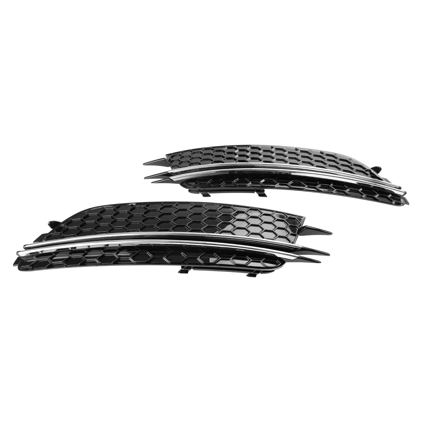 Artudatech 2PCS Front Fog Light Cover Bezel Grill Grille Fit for Audi A6 4G C7 2012-2015