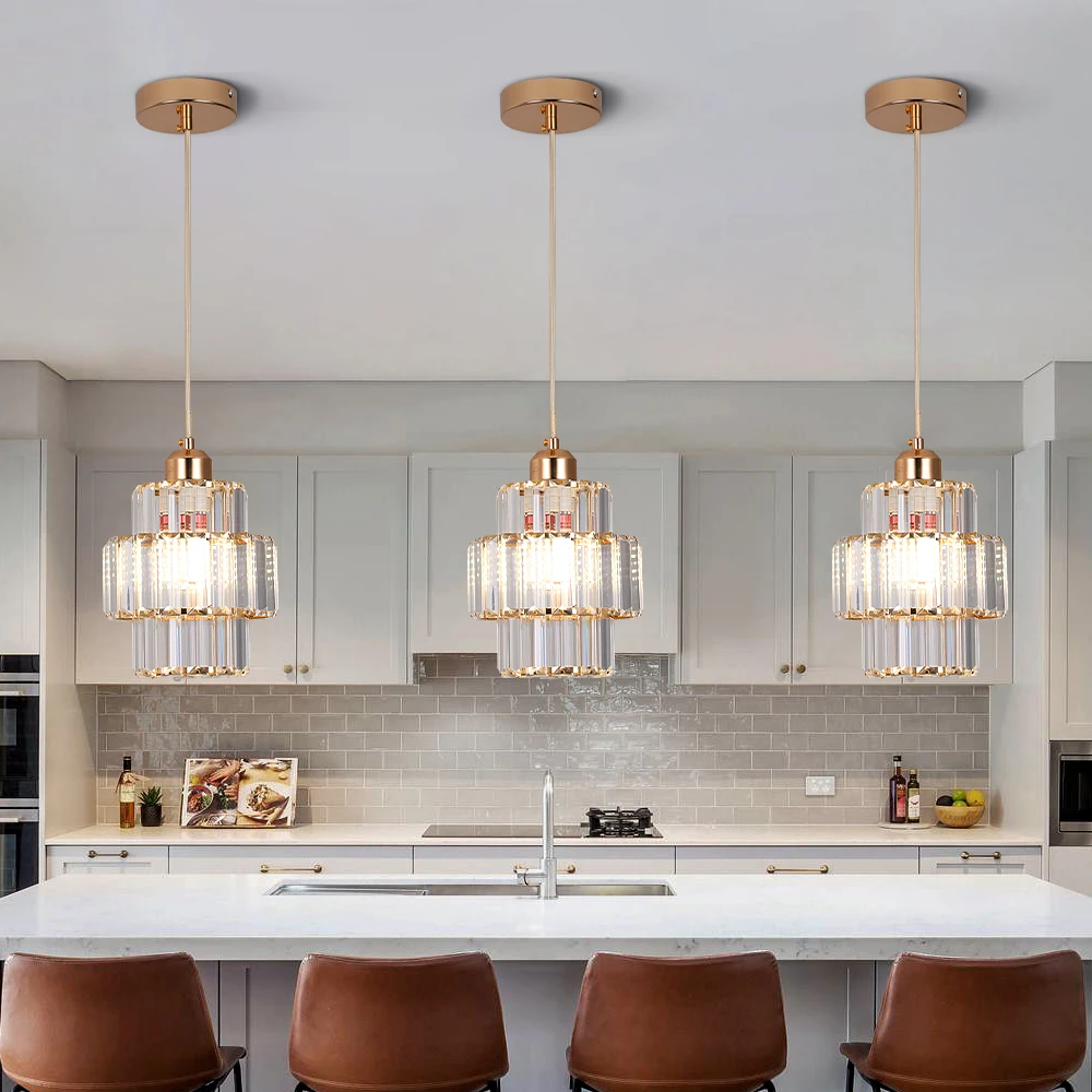 Modern Crystal Ceiling Lamp Led Hanging Lights Home Appliance Dining Room Nordic Loft Chandelier Bedroom Bedside Decora Fixtures