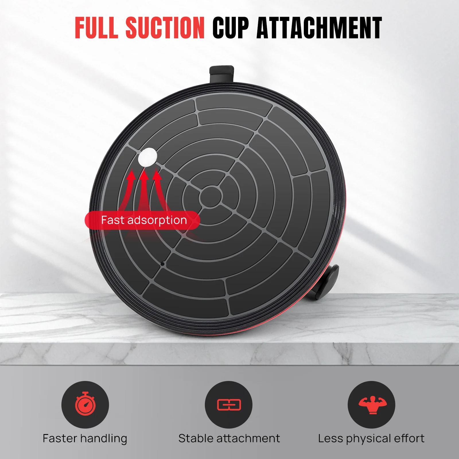 Set of 2 8" Suction Lifters Glass Suction Cups with Pressure Gauge, Tile Lifter Vacuum Suction Lifter Max. load Capacity 400kg