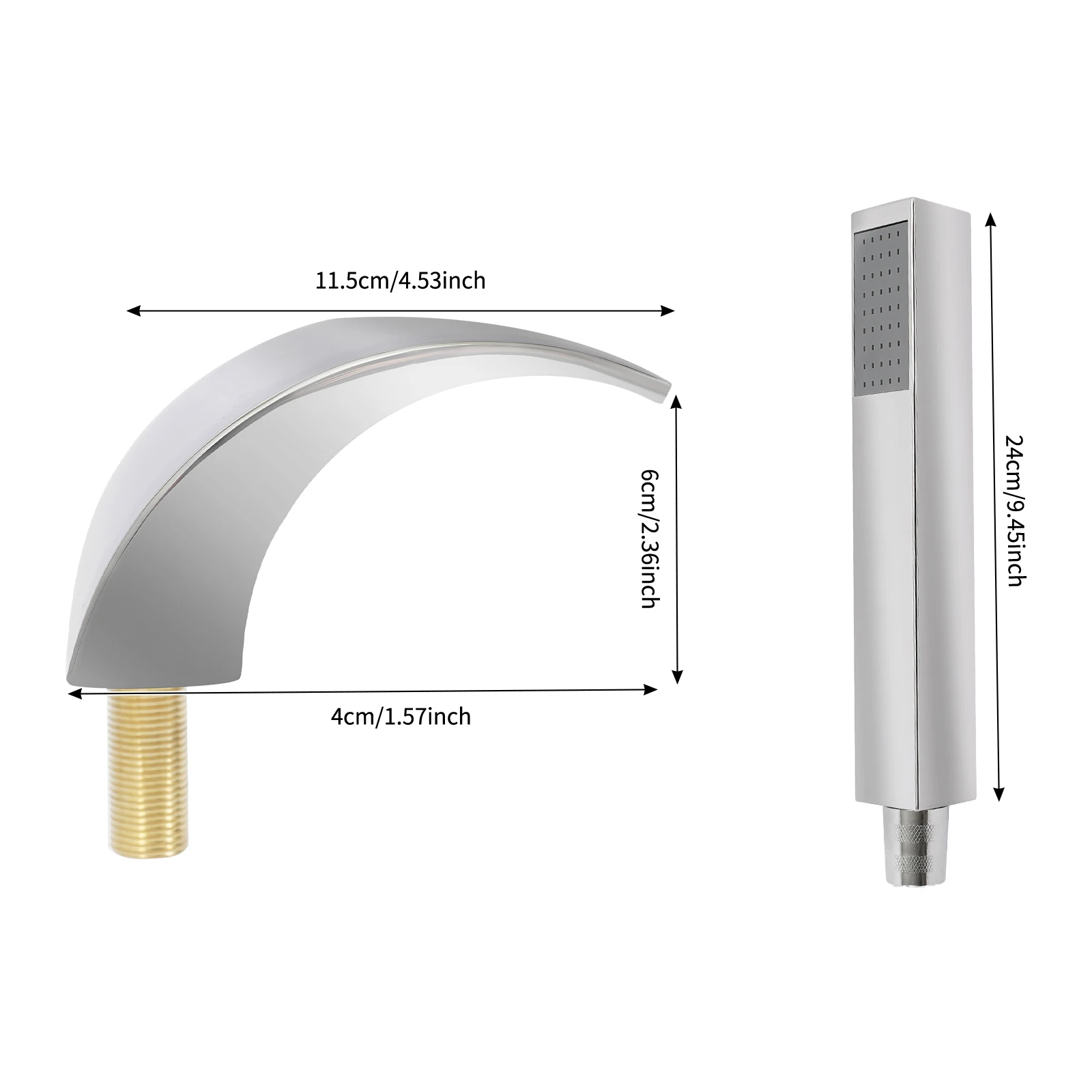 Chrome Bathroom Faucets Waterfall Bathroom Sink Faucet Modern Single Handle Bathroom Faucet with Deck Plate and Pop-Up Drain