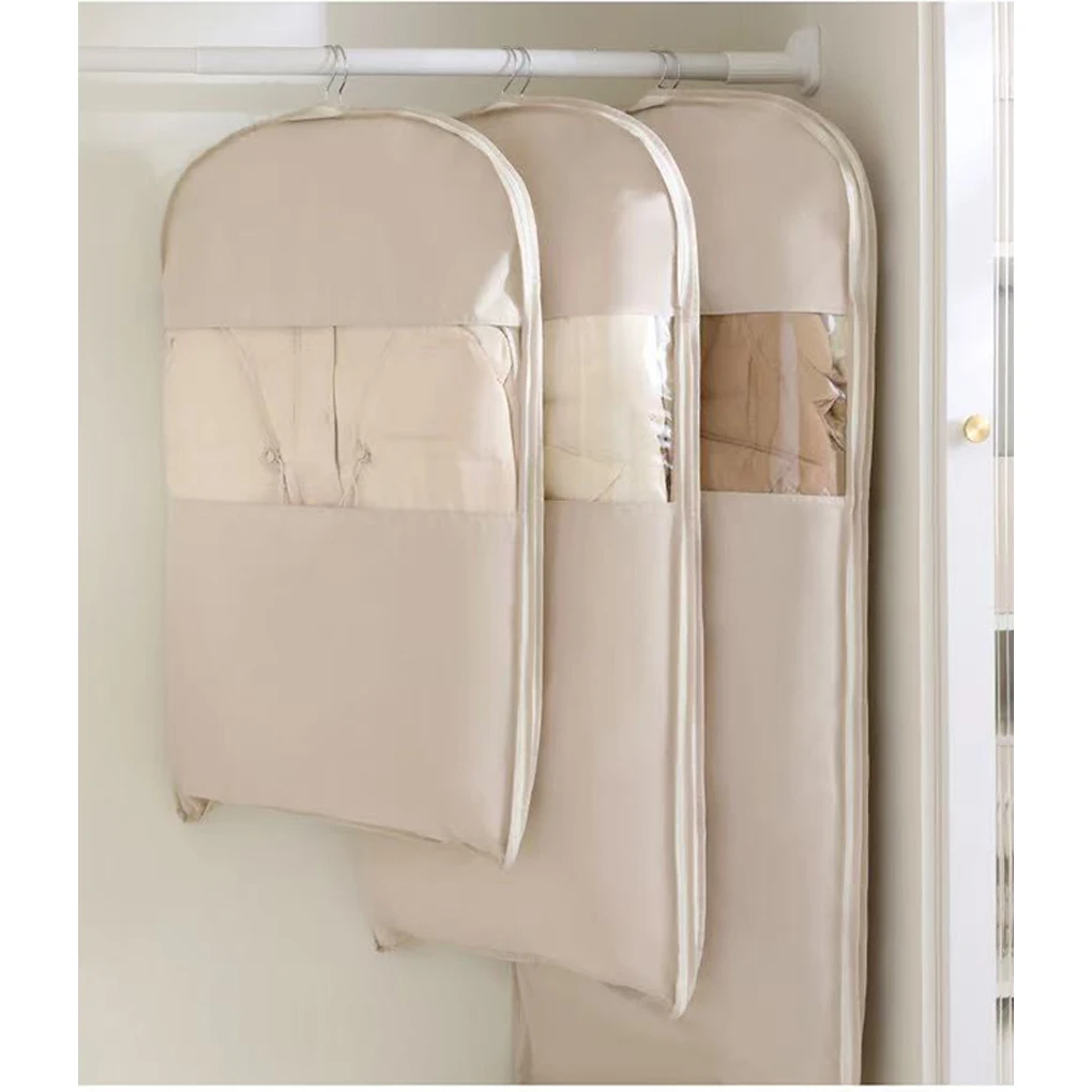 Hanging Down Jacket Compression Bag Wrinkle-Free Storage Solution Down Jacket Compression Dust Cover light pink130*58*15