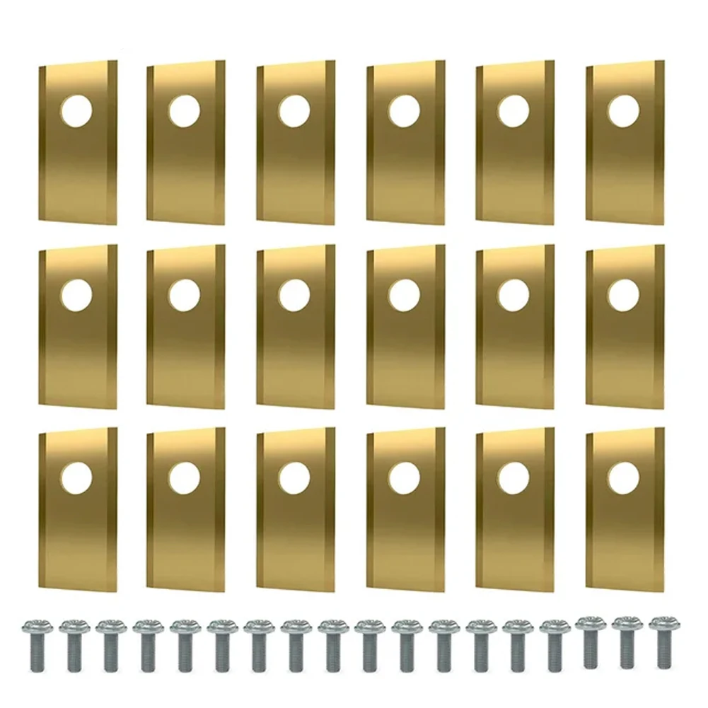 18Pcs Lawn Mower Cutting Blade Set Robot Mower Replacement Blade Single Hole Lawn Mower Blade for Worx Landroid Lawn Mowers