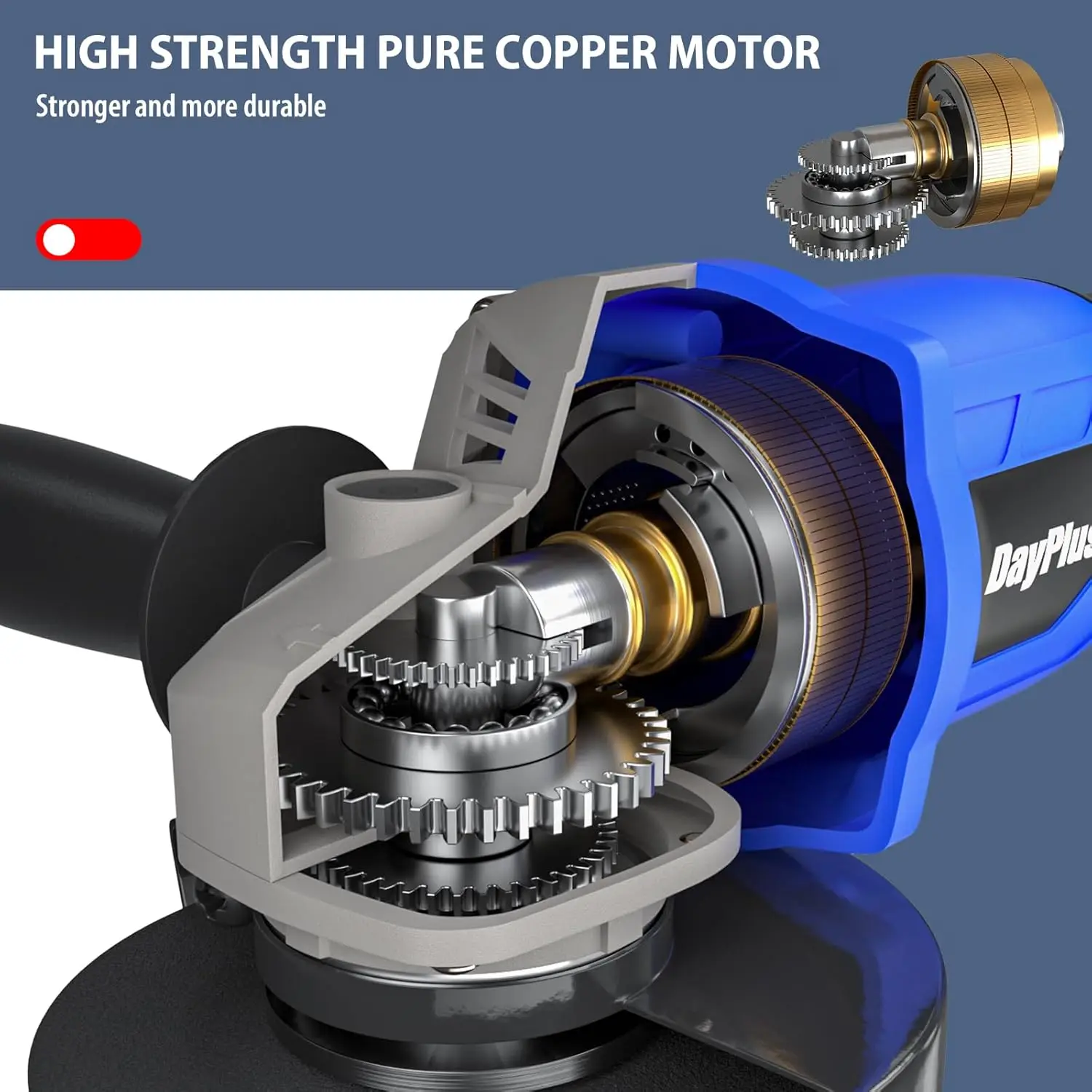 21V Brushless Angle Grinder Tool w/ 3.0Ah Battery & Charger,Gloves,Goggles,for Cutting, Grinding