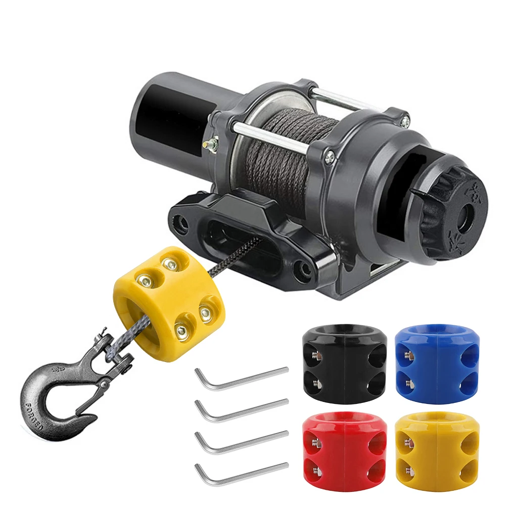 Rubber Winch Stopper Shock Absorbent Cable Protector Rubber Plug Prevent Pulling Bounce and Abrasion Offroad ATV UTV Accessories
