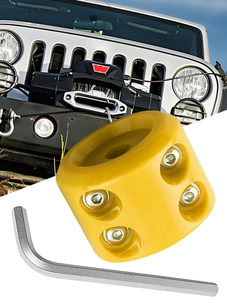 Rubber Winch Stopper Shock Absorbent Cable Protector Rubber Plug Prevent Pulling Bounce and Abrasion Offroad ATV UTV Accessories