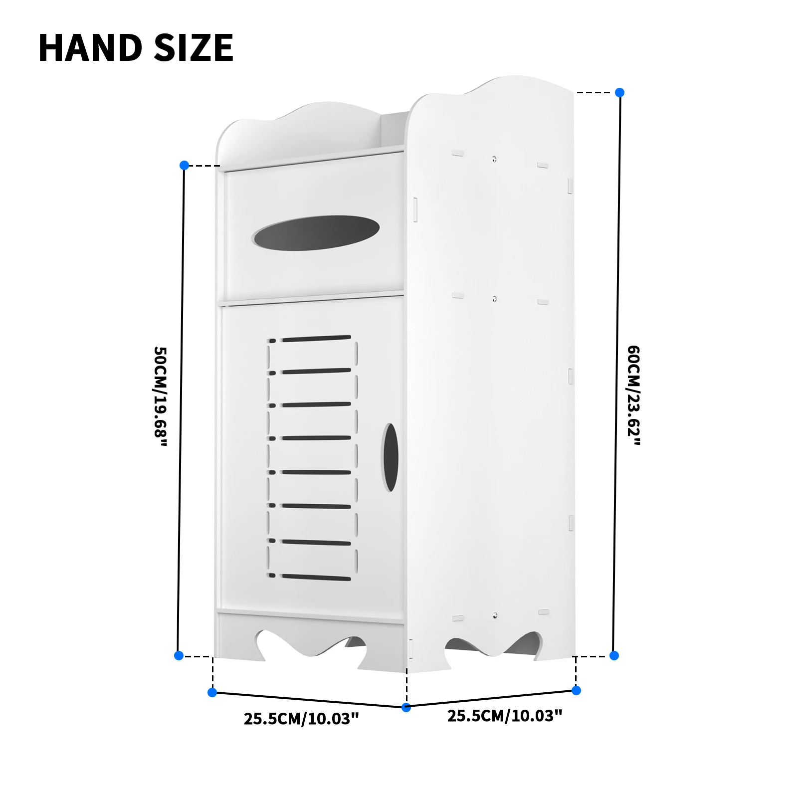 2-Tier PVC Bathroom Cabinet, Freestanding Waterproof Moisture-Proof Storage Unit for Bathroom & Bedroom, Easy Install