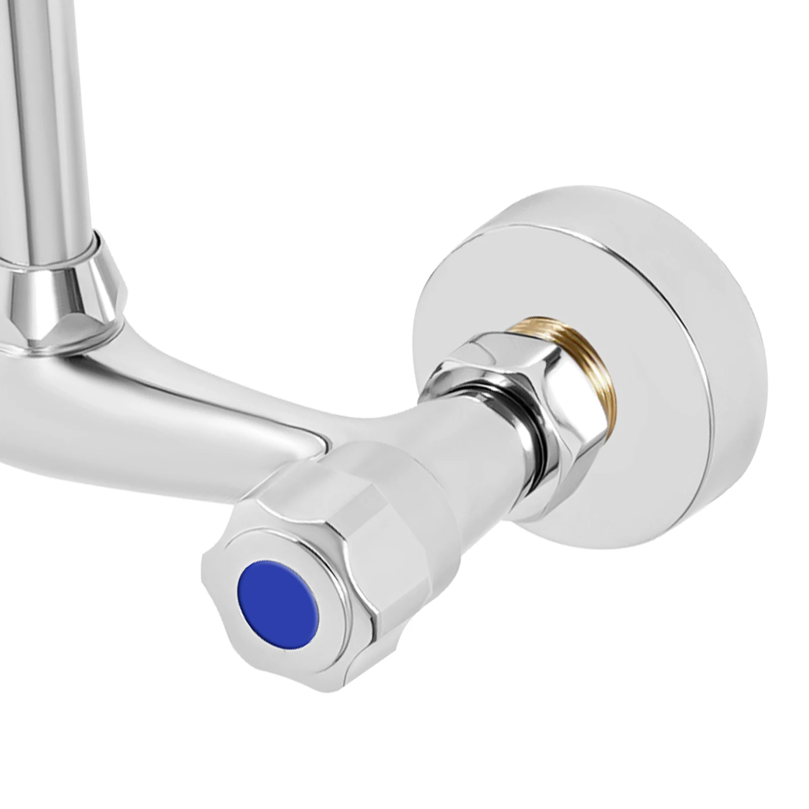Wall Mounted Faucet 360° Rotating Hot and Cold Water Mixer Kitchen Sink Faucet 2 Spray Modes G 1/2" Interface