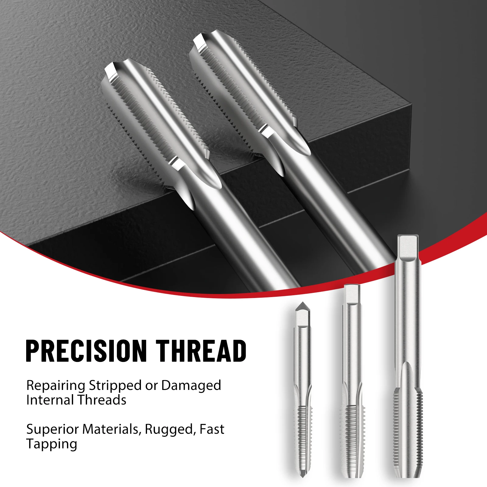 131-piece Thread Repair Kit Thread Repair Set Thread Repair Tools With Helicoil Set M5 M6 M8 M10 M12 | Inserts Sleeves Thread In